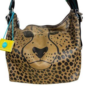 Gabs TIGER G3 Convertible Shoulder Bag Backpack Tote Leather Denim Animal Print